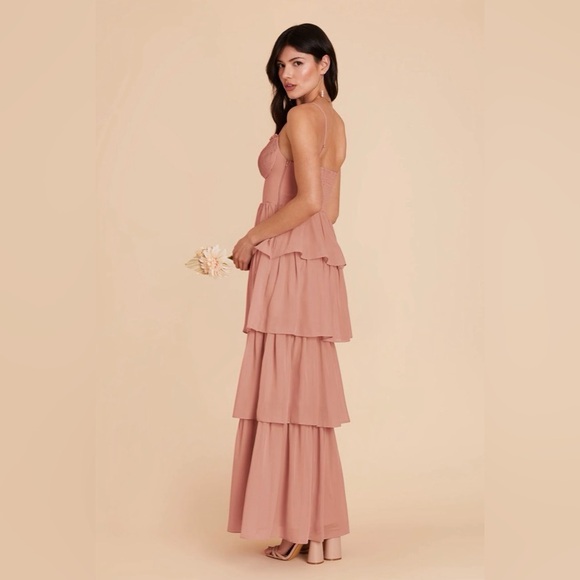 Birdy Grey Chiffon Dusty Rose Dress - Picture 2 of 13